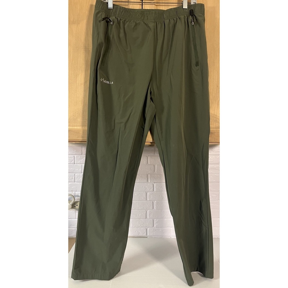 Pudolla Hiking Pants Men Size‎ L Green Quick Dry Lightweight Athletic